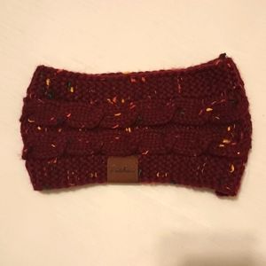 Women's Maroon Winter Ear/Headband